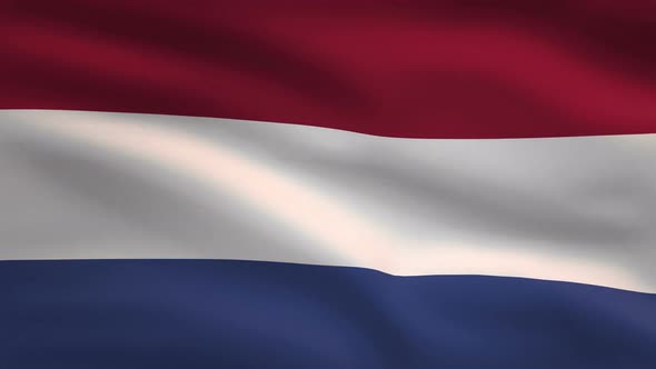Netherlands Windy Flag Background 4K