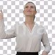 Happy confident woman throw papers, Alpha Channel - VideoHive Item for Sale