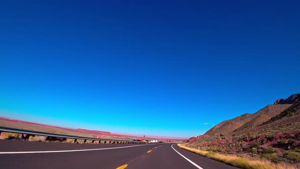 Beautiful scenic road on a sunny day in California, USA.