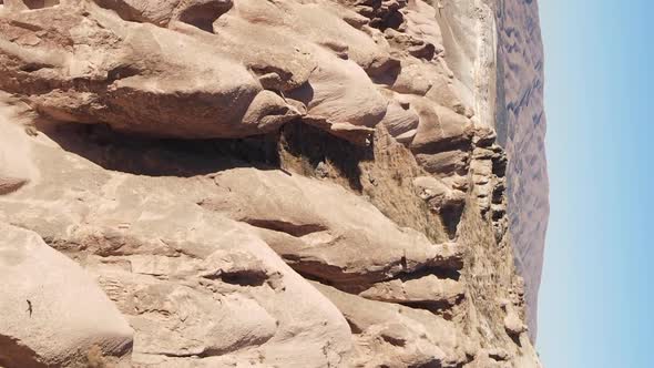 Vertical Video Cappadocia Landscape Aerial View