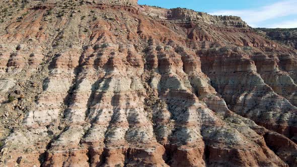 Aerial shot of the amazing rock formations in southern Utah.