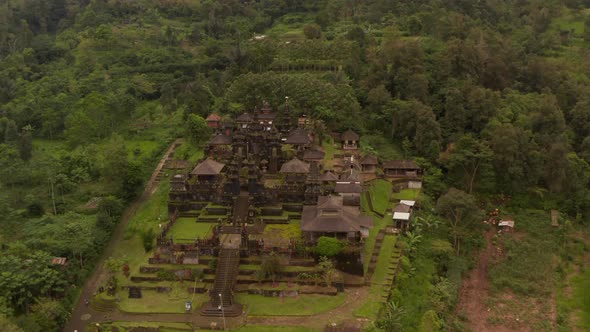 Old Religious Buildings at Besakih Hindu Temple in Bali Indonesia