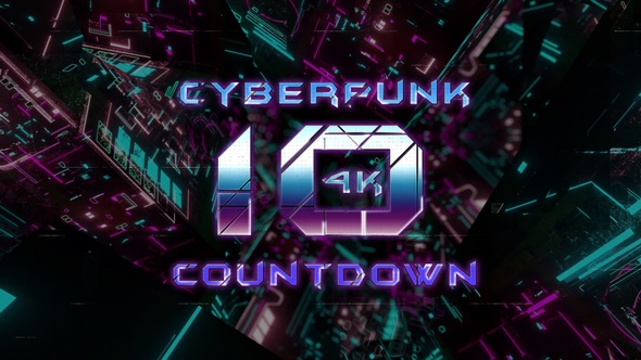 4k Cyberpunk Countdown