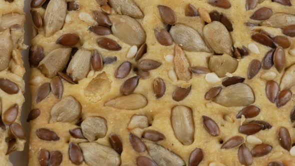 Cookies with cereals, healthy cookies with sunflower seeds, flax seeds and sesame seeds.