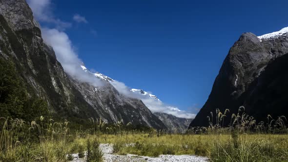 Milford Track valley timelapse