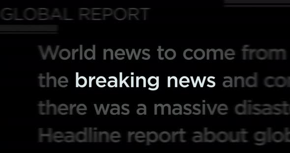 Headline titles media with Breaking news and information seamless loop