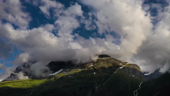 Mountain Cloud Top View Landscape