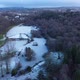 Aerial view of ice lake in park, Calendar Park, Scotland - VideoHive Item for Sale