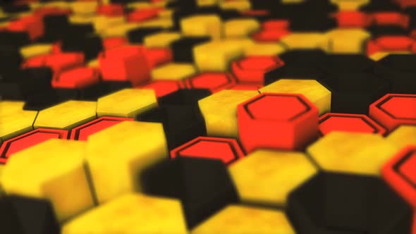 Hexagon background, 3D render
