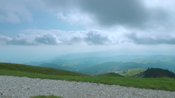 Beautiful Panorama From Monte Grappa in Summer