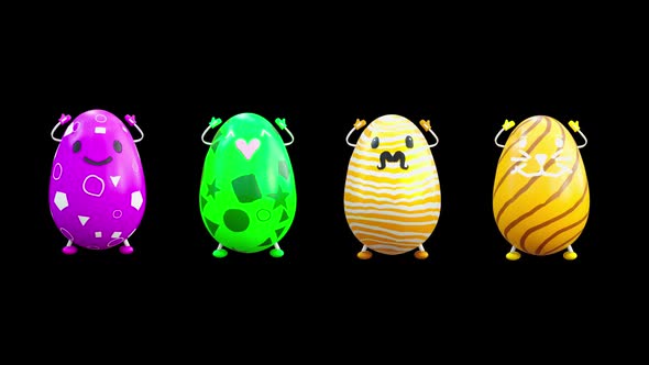 47 Easter Day Eggs Dancing HD