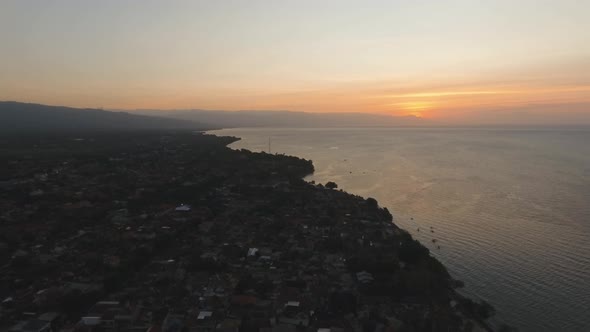 Sunset on the Sea Coast