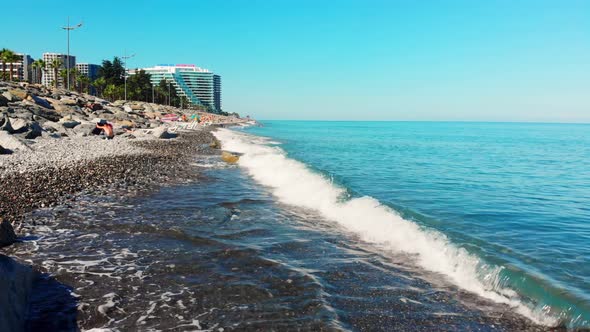 Crystal Clear Black Sea Water On The Beach