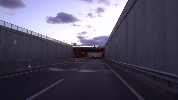 Truck Driving On Country Road