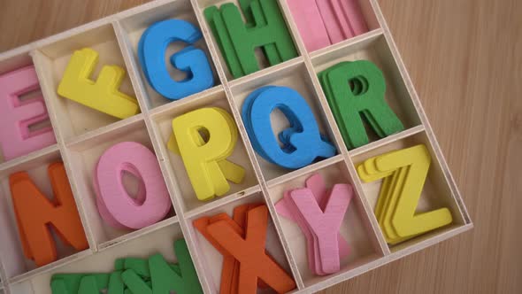 Colorful Alphabet Letters Background