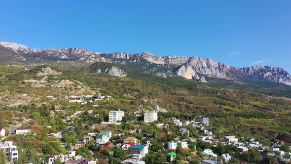 Simeiz City Mountains Summer Morning