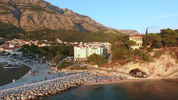 Aerial view of Makarska riviera