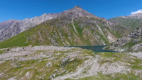 panorama of beautiful mountains in the Tashkent region