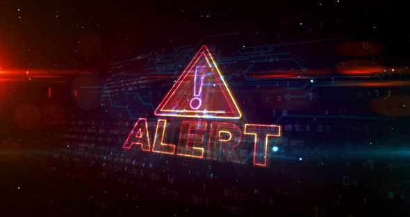 Alert symbol abstract loopable animation