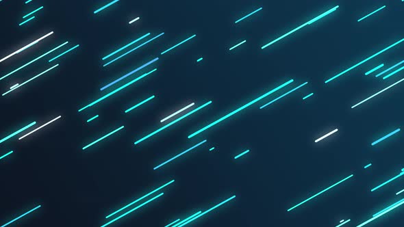 Rounded Neon Blue Colored Lines Background Animation Loop