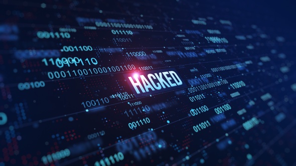 Hacked Digital Binary Code Background