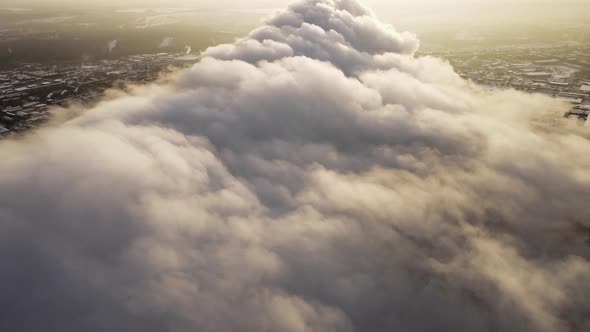 Steam Cloud From Burning Coal