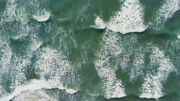 Aerial view of waves from above