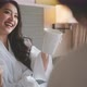 happiness conversation talk on bed in hotel casual girlfriend talk - VideoHive Item for Sale
