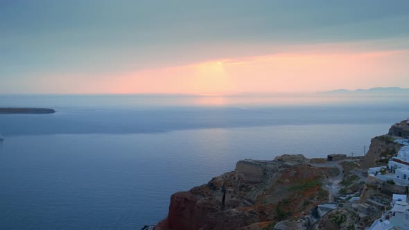 Famous Greek Tourist Destination Oia, Greece