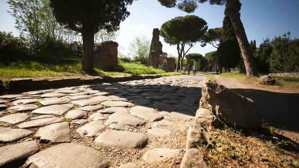 Ancient roman street timelapse
