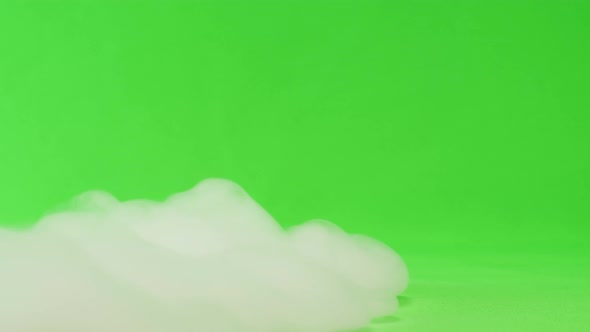 Smoke on Green Chroma Key Background alt
