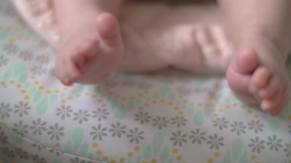 A closeup of babys feet