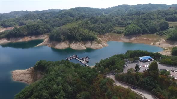 Aerial View Of Andong Dam Lake