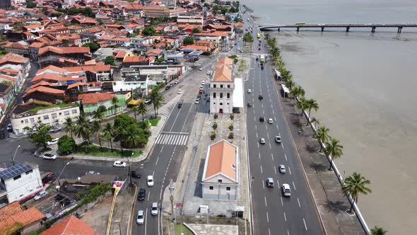 Downtown Sao Luis Maranhao at Northeast Brazil. Tourism landmark of city.