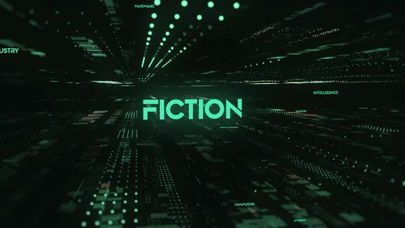 Sci Fi Digital Data Word Fiction