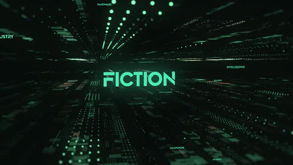 Sci Fi Digital Data Word Fiction alt