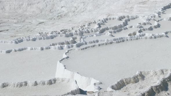 Dried Natural Spring Water Travertine Terrace Formations