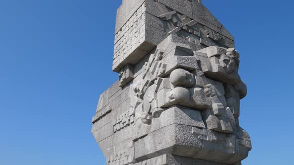 Westerplatte monument in Gdansk, Poland, where second world war started in 1939