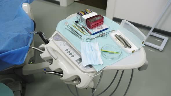 Dental equipment inside a clinic