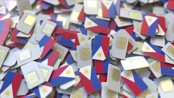 SIM Cards with Flag of the Philippines