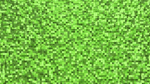 Green small box cube random geometric background