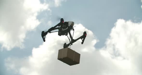 Delivery Drone with Parcel
