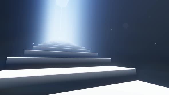 Stairs To Sky - Walk To Light With Particles 2
