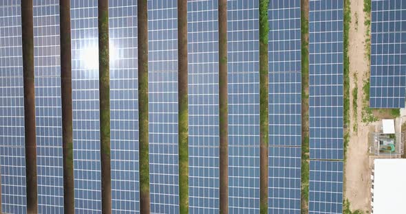 Aerial View of solar panels field, Nir David, Northern District, Israel.