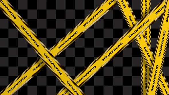 Yellow Quarantine Warning Tapes