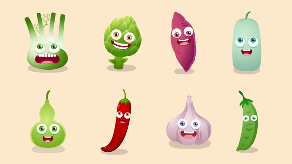 Cartoon Vegetables 3