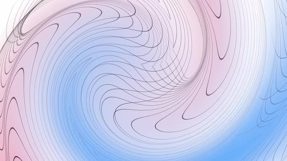 Abstract geometric twisted line morphing and rotation animation. Vd 776