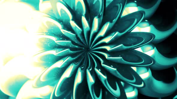 3D Pattern of Moving Flower with Hypnotic Effect