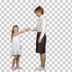 Mother and child shake hands, Alpha Channel - VideoHive Item for Sale