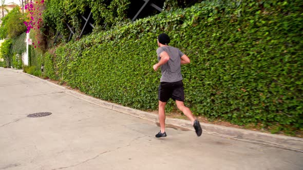 Athletic Male Workout Running